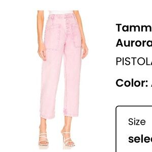 Pistola pink button fly pants